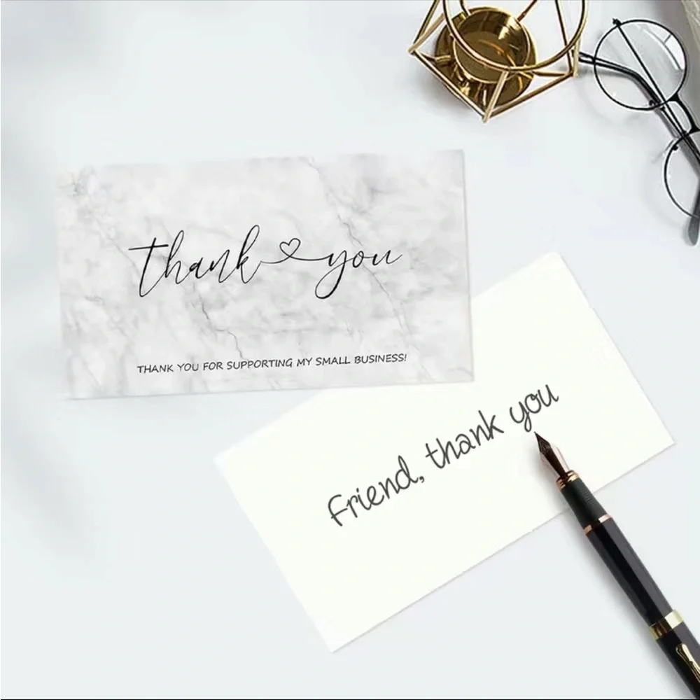 50 Cards Thank You For Supporting My Small Business Cards 3.5” X 2”